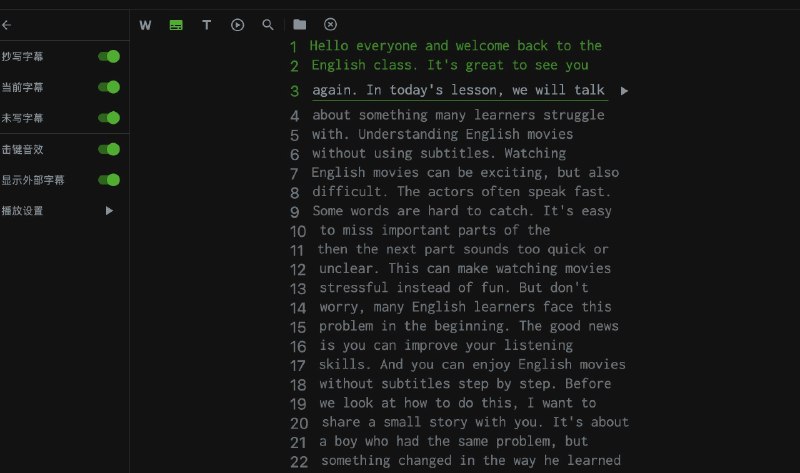 推荐一款学习英语的开源小神器：幕境（MuJing）让你通过电影、美剧或文档中的真实语境学习英语单词的应用，让用户在原汁原味的情境中记忆词汇，提升学习效率