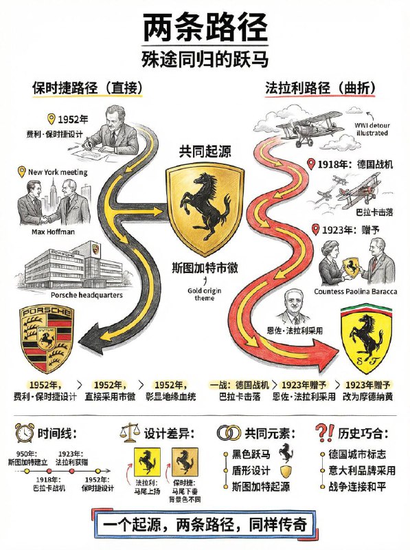 汽车小知识 为什么法拉利和保时捷都在用这匹马？1️⃣ 跃马的真正故乡：斯图加特这匹马的“祖籍”是德国的斯图加特（Stuttgart）