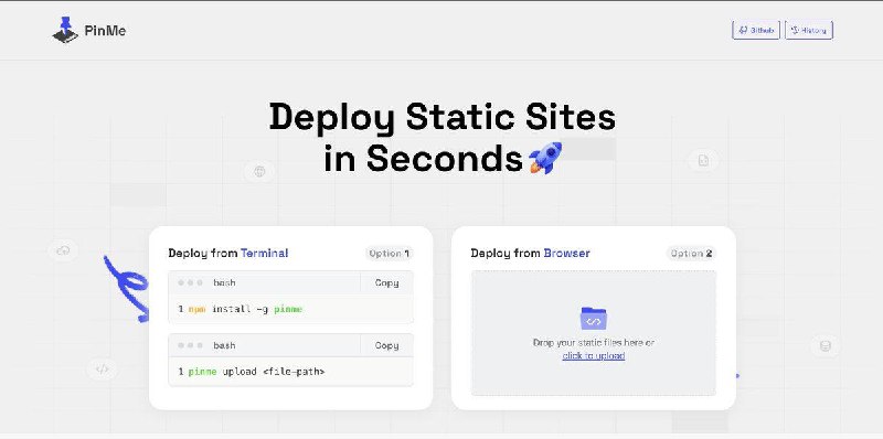 宝藏部署工具：PinMepinme.eth.limo你可以把它当成内容版的「一键发布按钮」，把你的简历、博客、作品集上传到网络，无服务器、免注册，直接上传静态文件就能拥有自己的“永不下线网址”
