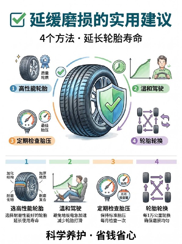 汽车小知识为什么电车比油车更费胎？很多电车车主发现：明明才开了两三万公里，轮胎花纹就快磨平了？其实这不是心理作用，电车确实比油车更“费胎”！  ⚖️ 1. “超重”的身体（电池组压力） 电车因为背负着沉重的电池包，整车重量通常比同级别油车重30%-50%