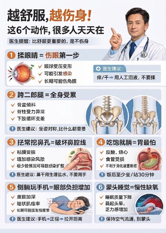 很多“舒服” 都是身体在硬扛！你中招了吗？