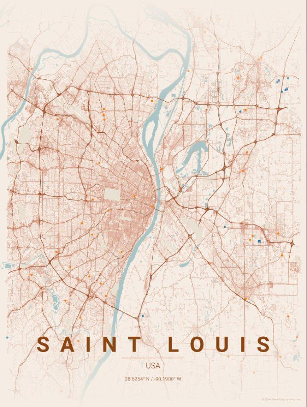 想给自己喜欢的城市生成一张地图海报挂在墙上，网上找到的要么风格单一，要么定制起来麻烦，还得付费