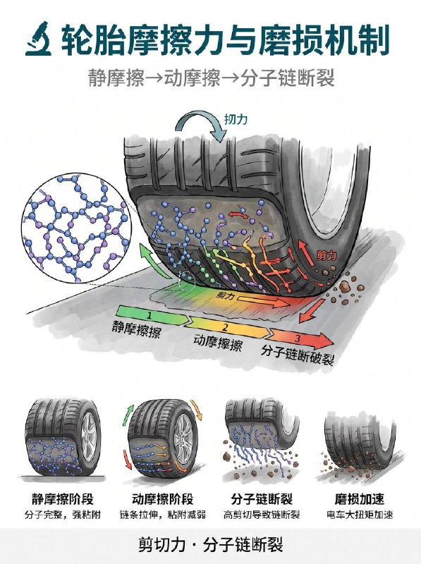 汽车小知识为什么电车比油车更费胎？很多电车车主发现：明明才开了两三万公里，轮胎花纹就快磨平了？其实这不是心理作用，电车确实比油车更“费胎”！  ⚖️ 1. “超重”的身体（电池组压力） 电车因为背负着沉重的电池包，整车重量通常比同级别油车重30%-50%