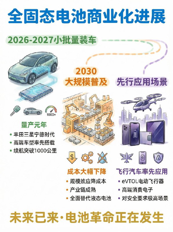 汽车小知识 🔋什么是真正的全固态电池？🧐什么是真正的“全固态”？简单来说，就是把电池里的易燃液体全部抽干，换成稳定如泰山的热量
