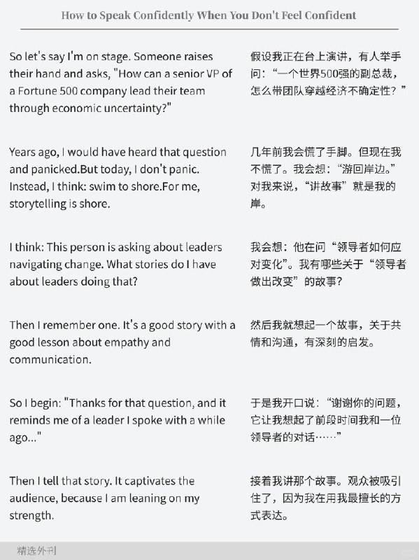 外刊精选 如何在不自信时自信表达外刊精选 如何在不自信时自信表达