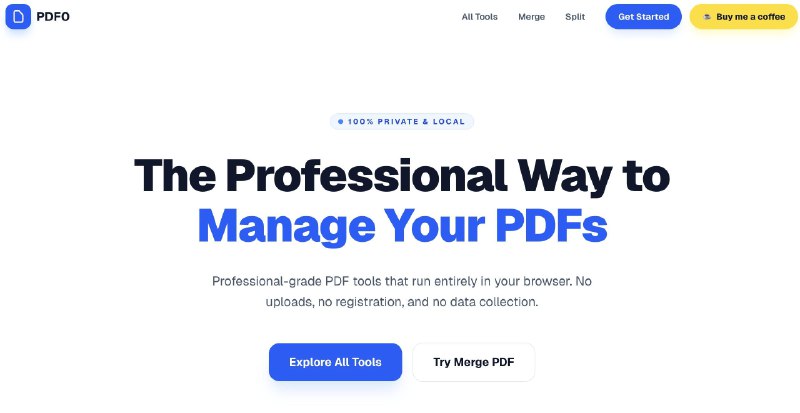 实用小工具推荐：PDF0一个非常注重隐私的开源在线PDF工具