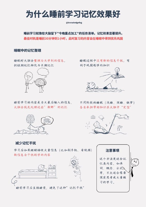 为什么睡前学习记忆效果好？