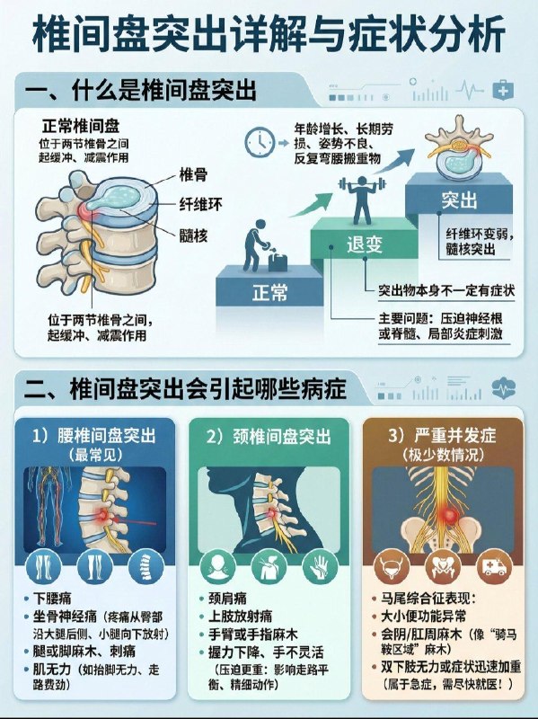 「医学科普：椎间盘突出症状、治疗方法&预防」「医学科普：椎间盘突出症状、治疗方法&预防」
