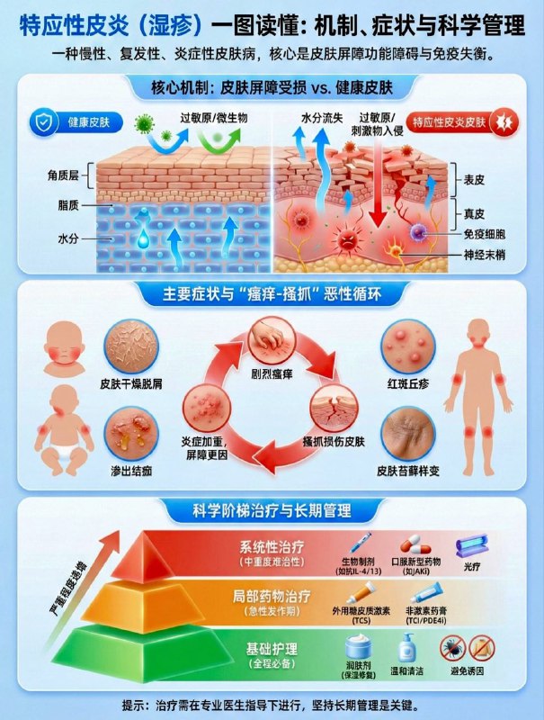 「一图读懂：特应性皮炎（Atopic Dermatitis）-“湿疹”」