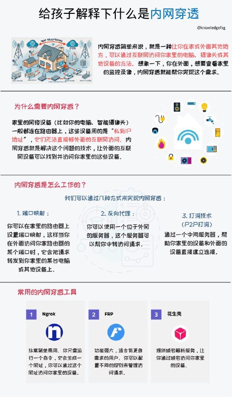 给孩子解释下什么是内网穿透？#互联网小知识 #给孩子解释下
