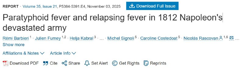 DNA新证据揭示击败拿破仑的“隐形杀手”1812年，拿破仑从俄罗斯的灾难性撤退，使拿皇的数十万大军毁于一旦 ，这一失败几乎耗尽了他的精锐老兵和骑兵，为三年后的滑铁卢之战埋下了伏笔