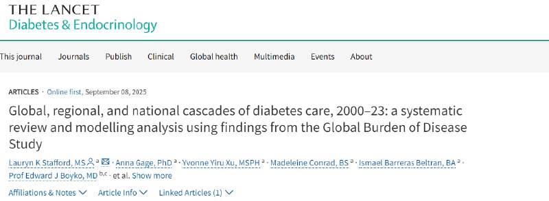 《柳叶刀》揭示全球健康警讯：近半糖尿病患者未获诊断一份发表于《柳叶刀 - 糖尿病与内分泌学》的全球研究报告揭示了糖尿病管理的惊人漏洞 