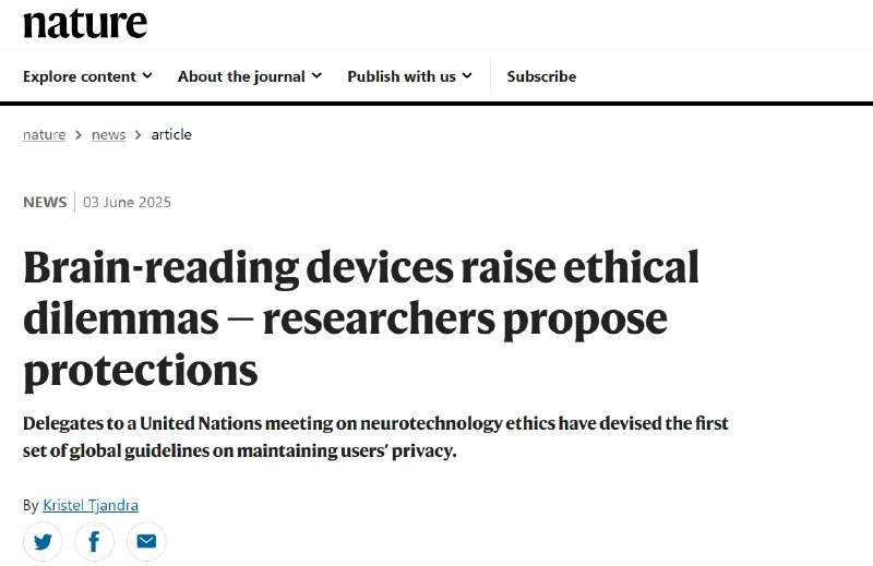 “读脑”黑科技狂飙，你的“思想”还安全吗？联合国紧急“划线”！脑机接口技术发展迅猛，在医疗等领域潜力巨大，但也暗藏了不小的伦理风险，这引发全球高度关注