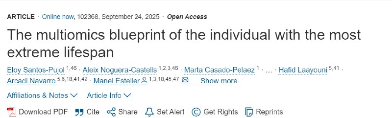 揭秘全球最长寿女性：117岁的身体里藏着哪些“年轻”的秘密？近日《Cell Reports Medicine》上的一项研究，对全球最长寿的117岁女性进行了全面的多组学分析，研究团队通过检测她的基因组、代谢物、微生物组和表观遗传等多维度信息，描绘了一幅详尽的“长寿蓝图”