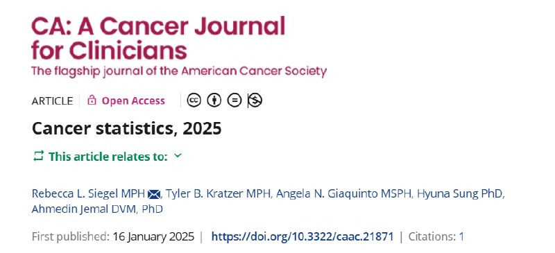 美国癌症报告：死亡率持续下降，但种族差异依然严峻，女性患病率上升美国癌症协会最新发布的统计数据显示，预计在2025年，美国将新增约204万例癌症病例，并有61.8万人因癌症去世