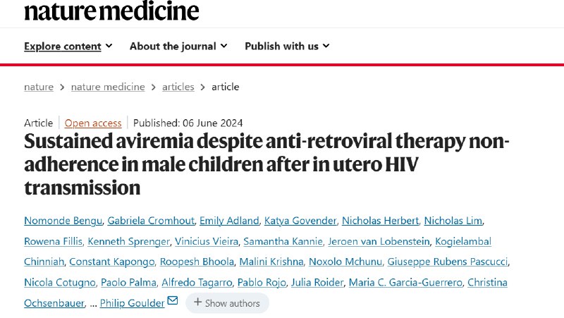 停药后仍能抑制艾滋病毒？男童或成“功能性治愈”新希望一项发表于《自然 - 医学》的最新研究带来了惊喜发现