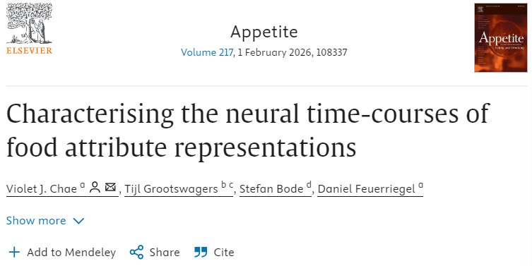 大脑如何“看”食物？新研究揭示属性处理时间线面对食物，大脑如何在瞬间判断它是健康还是美味？一项发表在《Appetite》上的新研究，利用脑电图（EEG）技术，详细绘制了大脑处理12种食物属性（如健康度、美味度、卡路里、熟悉度等）的时间图谱